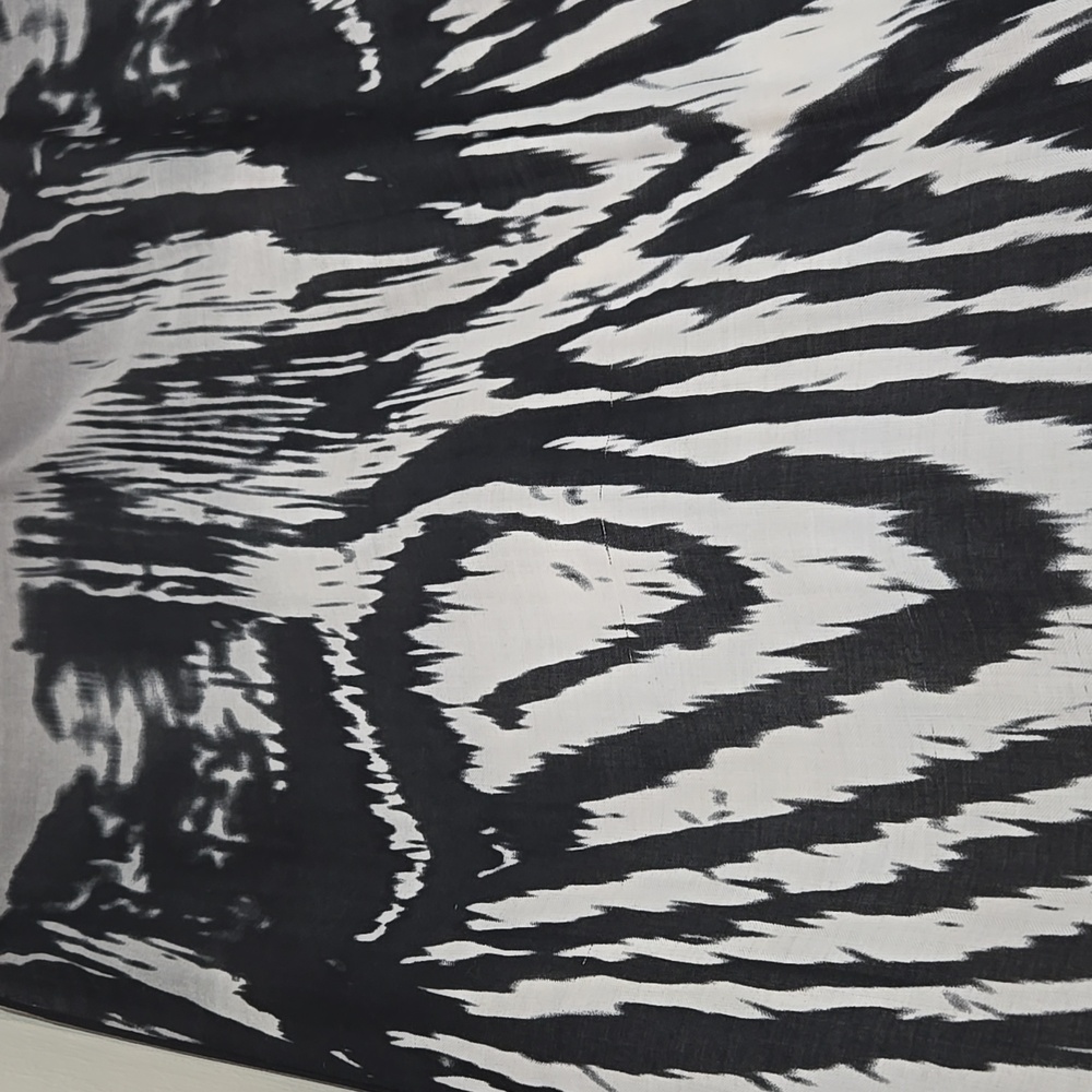 🖤 Black Gray Ombré Zebra Print Lightweight Wrap Scarf 30x72 - Picture 9 of 13